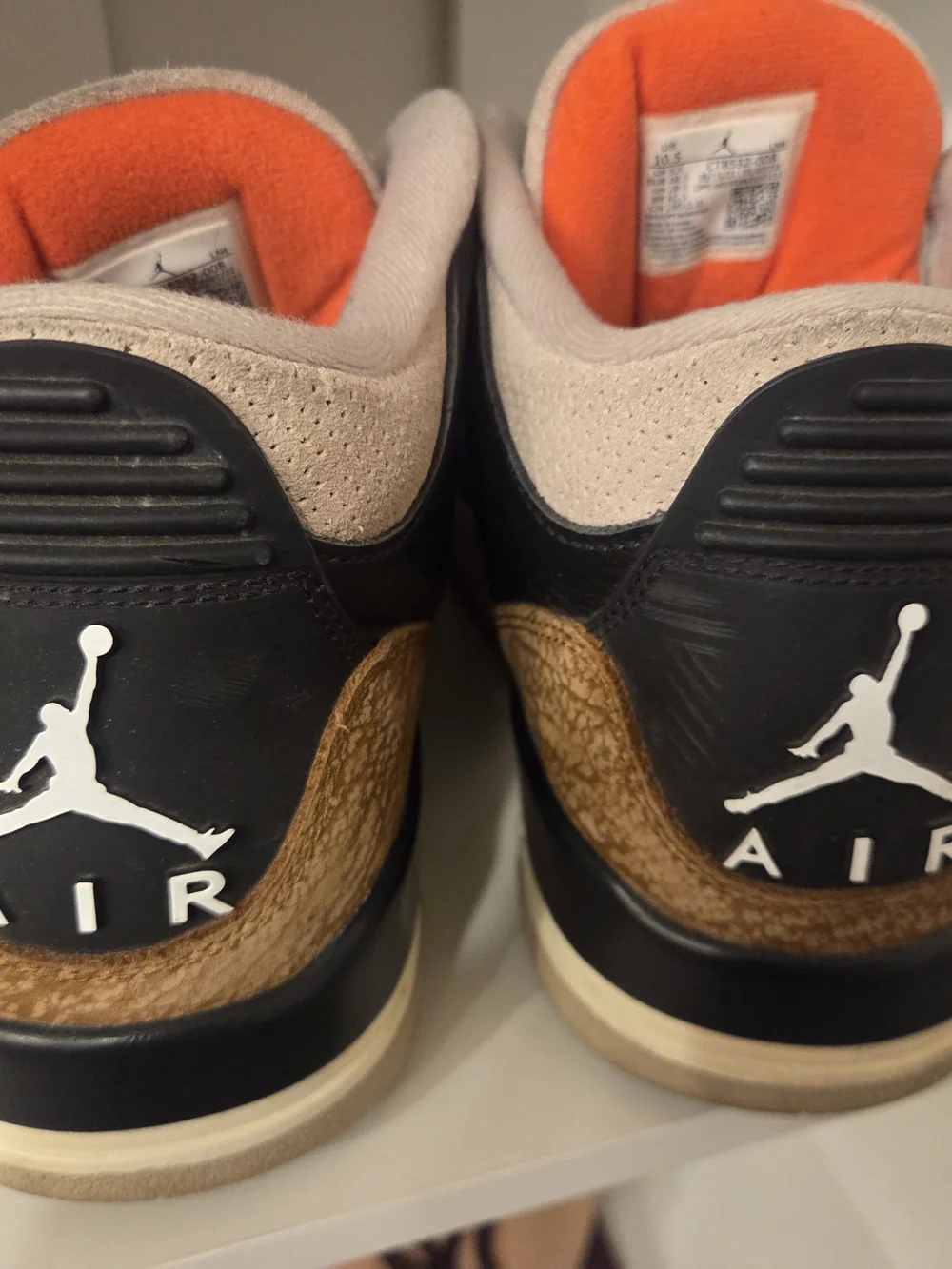 Jordan Air 3s Retro Elephant Men’s Black, Beige and Orange Sneakers